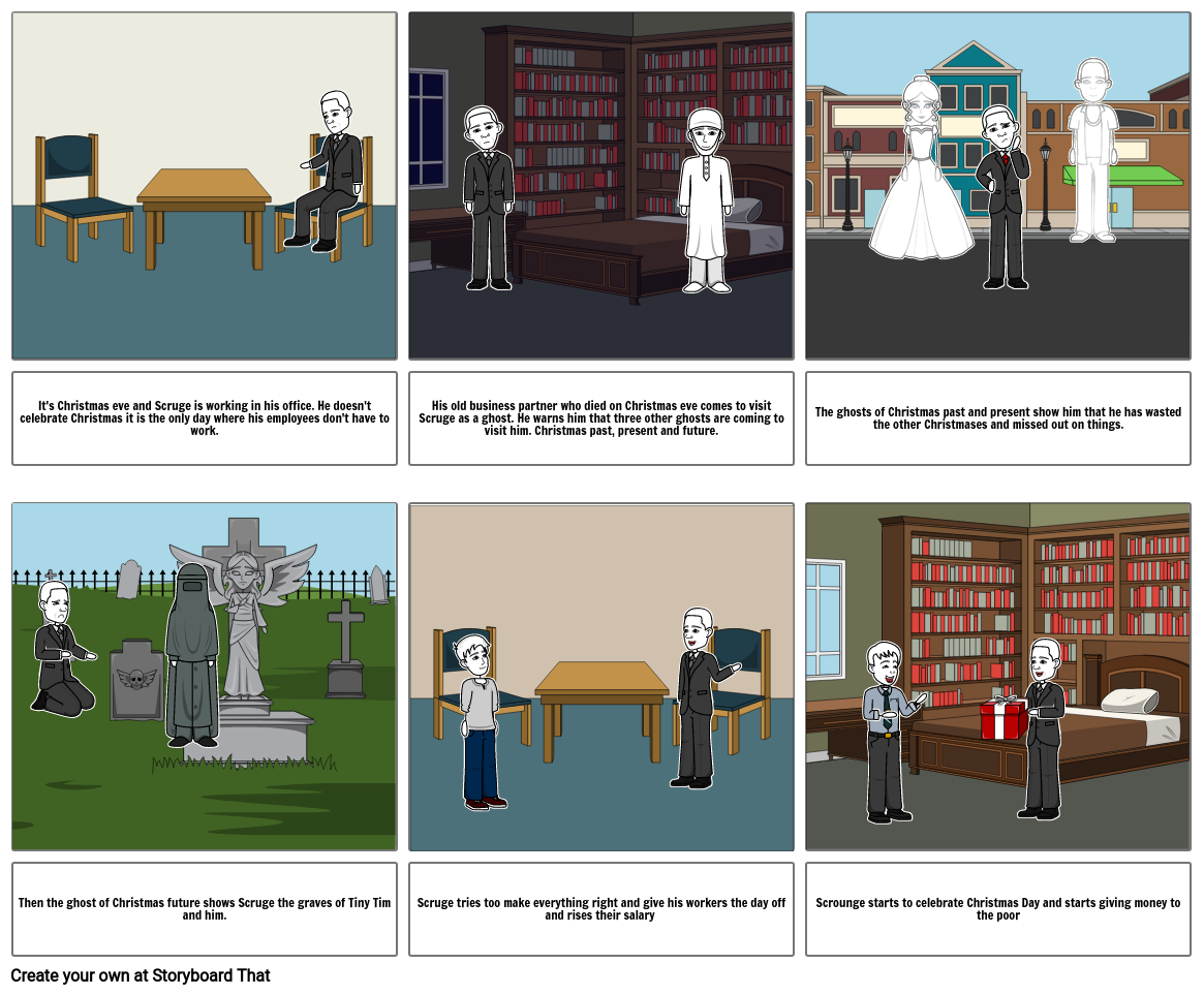 A Christmas Carol Storyboard Storyboard by ashah17653