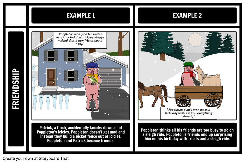 Illustrating Themes In Poppleton In Winter