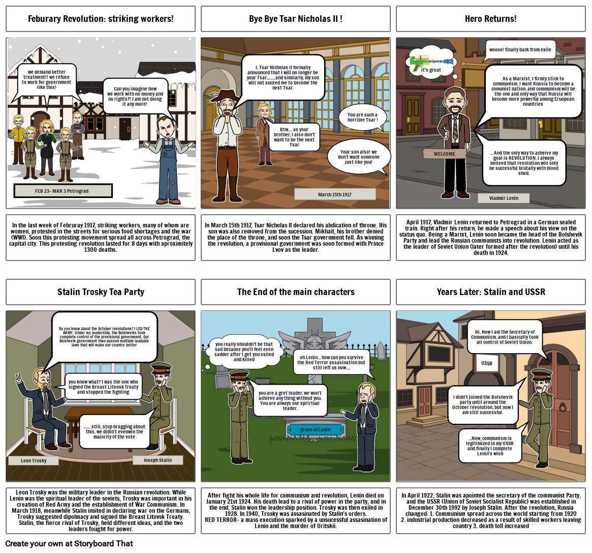 Russian Revolution Storyboard By Ashleyyyy