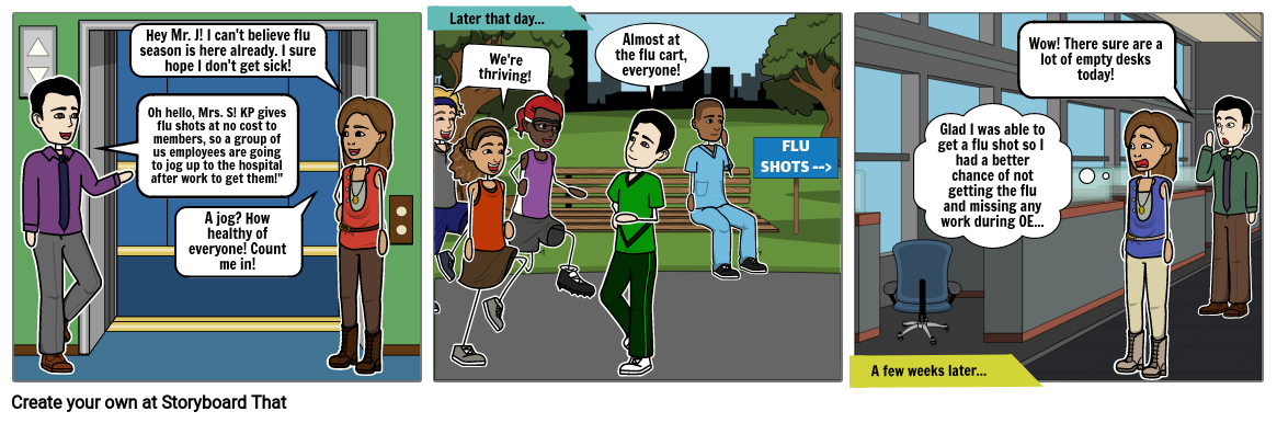 2: Flu Shot Storyboard by attendancecomics