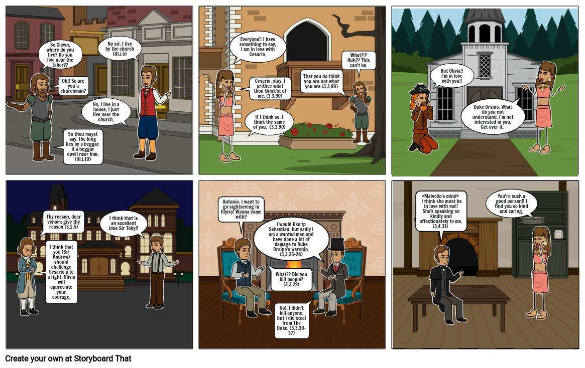 The Twelfth Night Assignment Storyboard by avascorsis