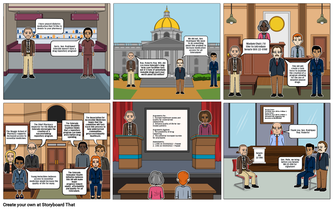 Andrea's Comic Strip Assignment Storyboard by avery24872