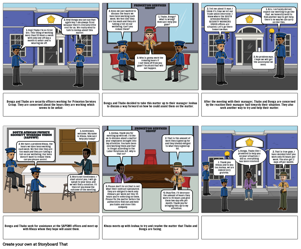 Trade Union: Security Storyboard by avuyile