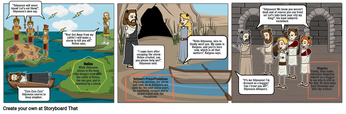 The ending cells to Odysseus's story Storyboard