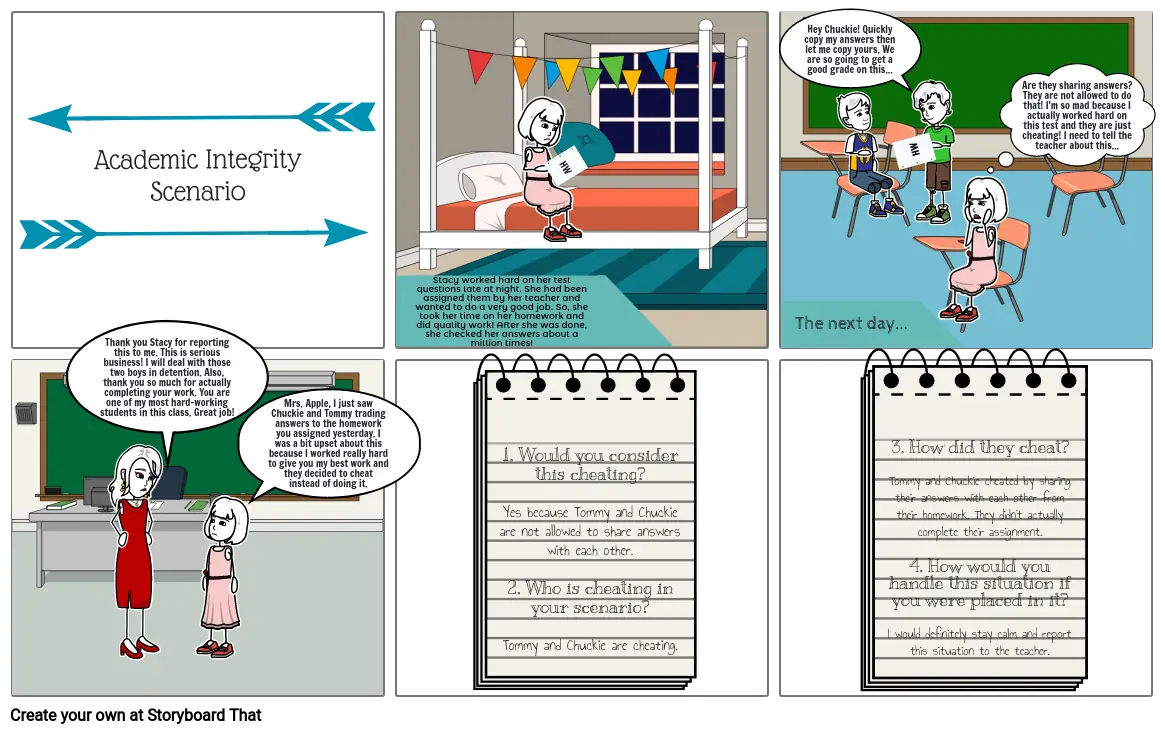 Academic Honesty Storyboard