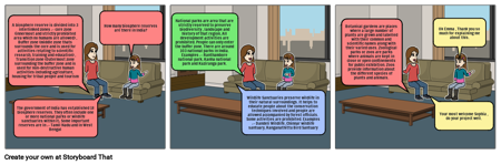 CONSERVATION OF PLANTS AND ANIMALS COMIC STRIP