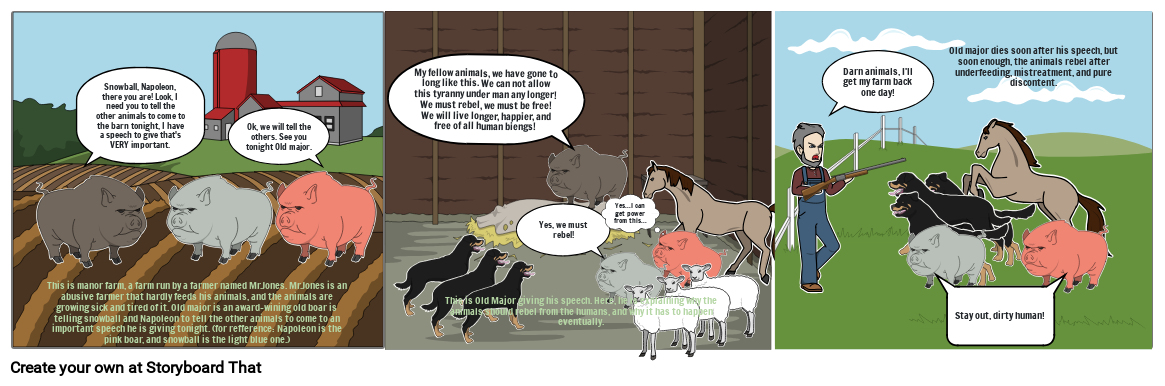 Animal Farm Story Board. Storyboard by b0f88470