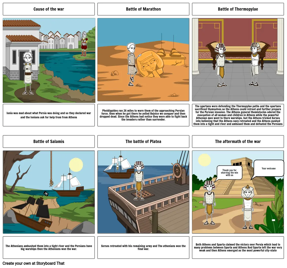 Persian wars comic strip