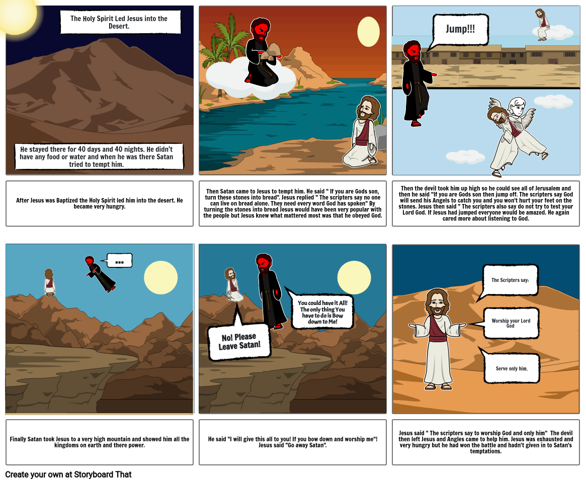 Jesus in the Wilderness Storyboard by b1a53227
