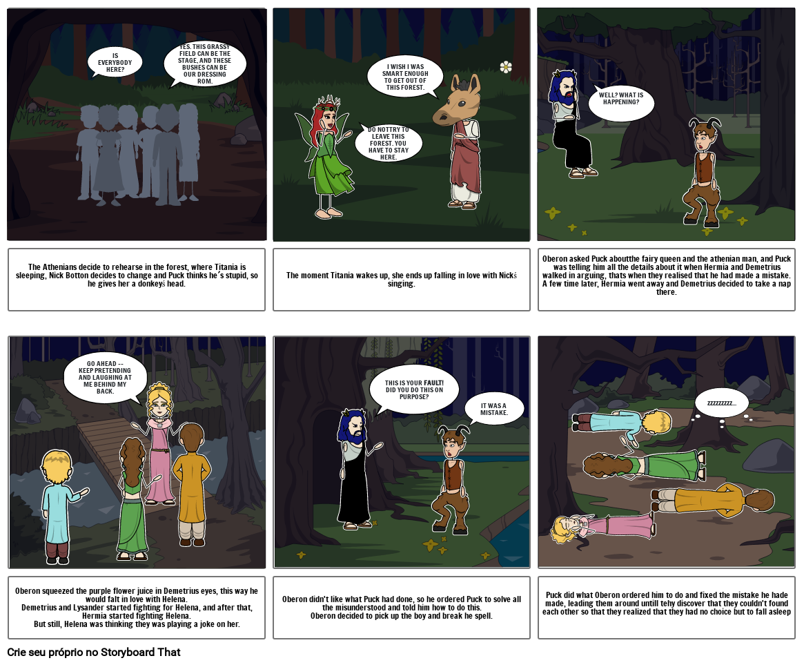 a midsummer night's dream Storyboard by b1d126e5