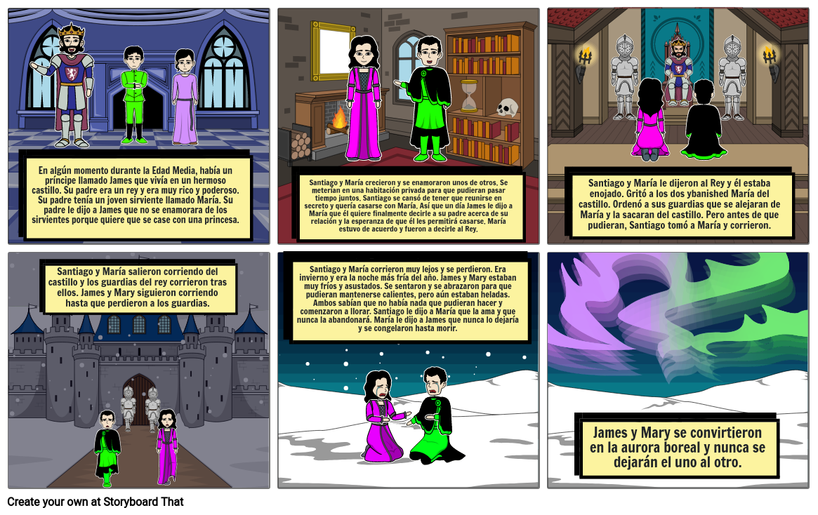 La leyenda de la aurora boreal Storyboard by b1e7a5a1