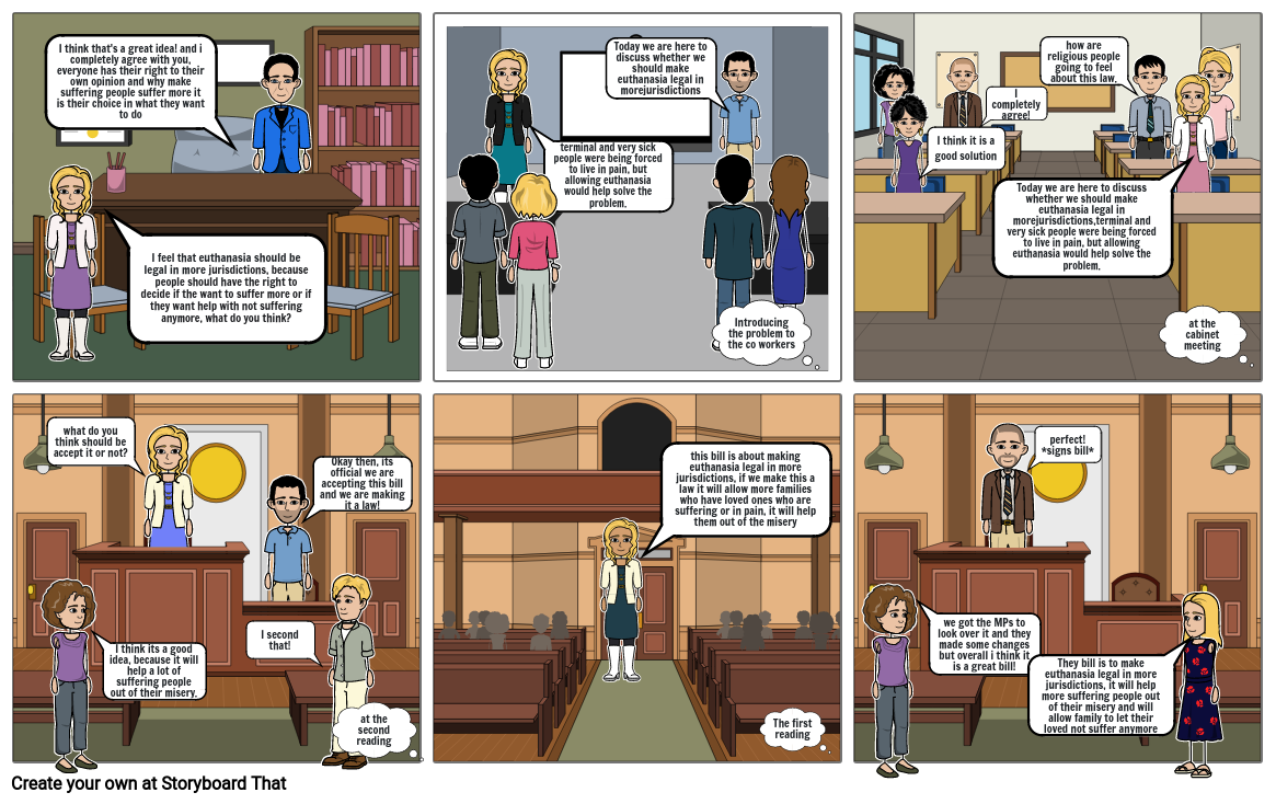 euthanasia cartoon assignment Storyboard by b22f73dc