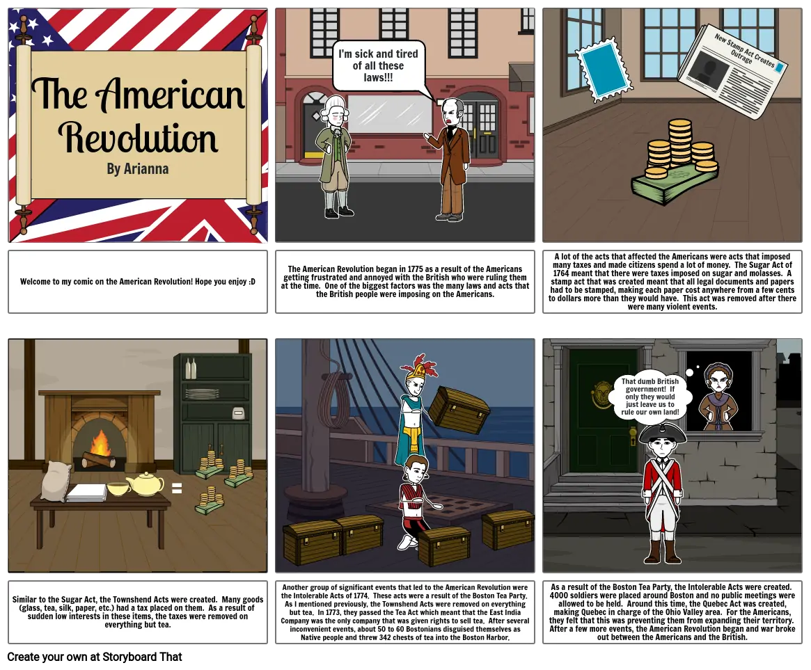 Arianna History - The American Revolution Comic 1