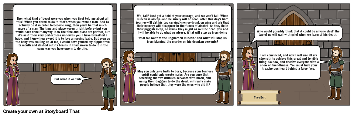 Macbeth Act 1 Scene 7 part 2 Storyboard by b2c9eb8d