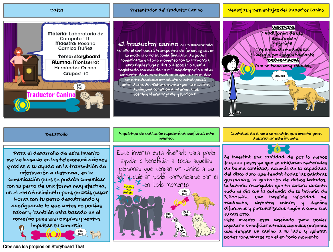 storyboard traductor canino