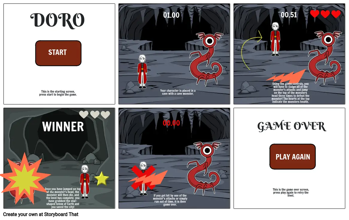 Doro - Video Game Storyboard