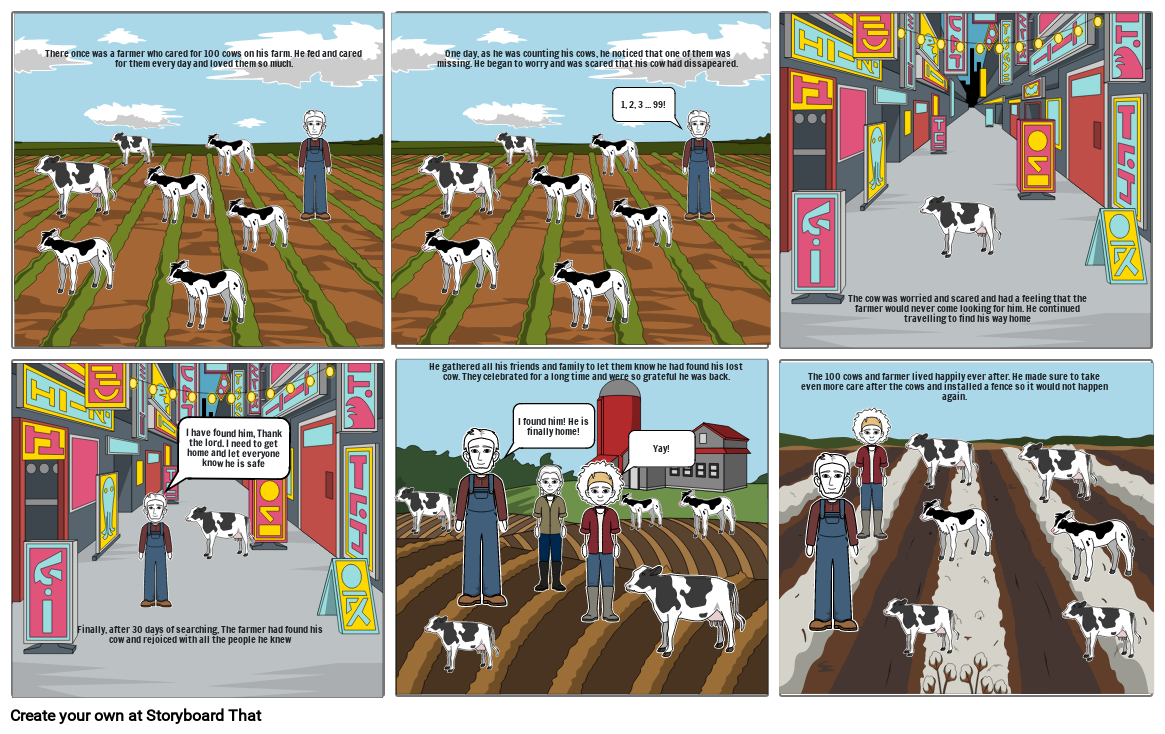 The Parable of the Lost Cow Storyboard by b3603c91