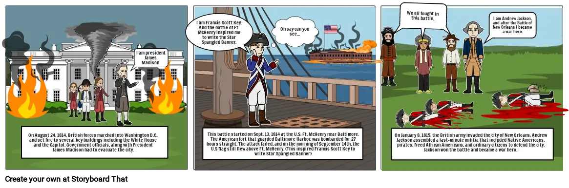 Events of war of 1812