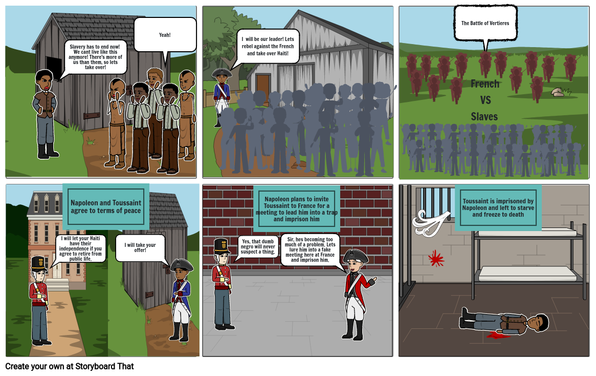 Toussaint L'Ouverture Comic Strip Storyboard by b3bf8c2d