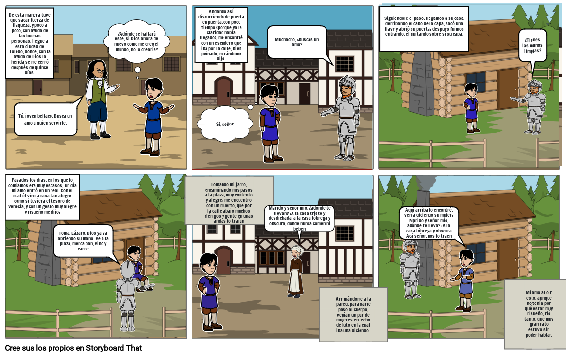 Tercer Tratado Lazarillo de Tormes Storyboard by b45506a5