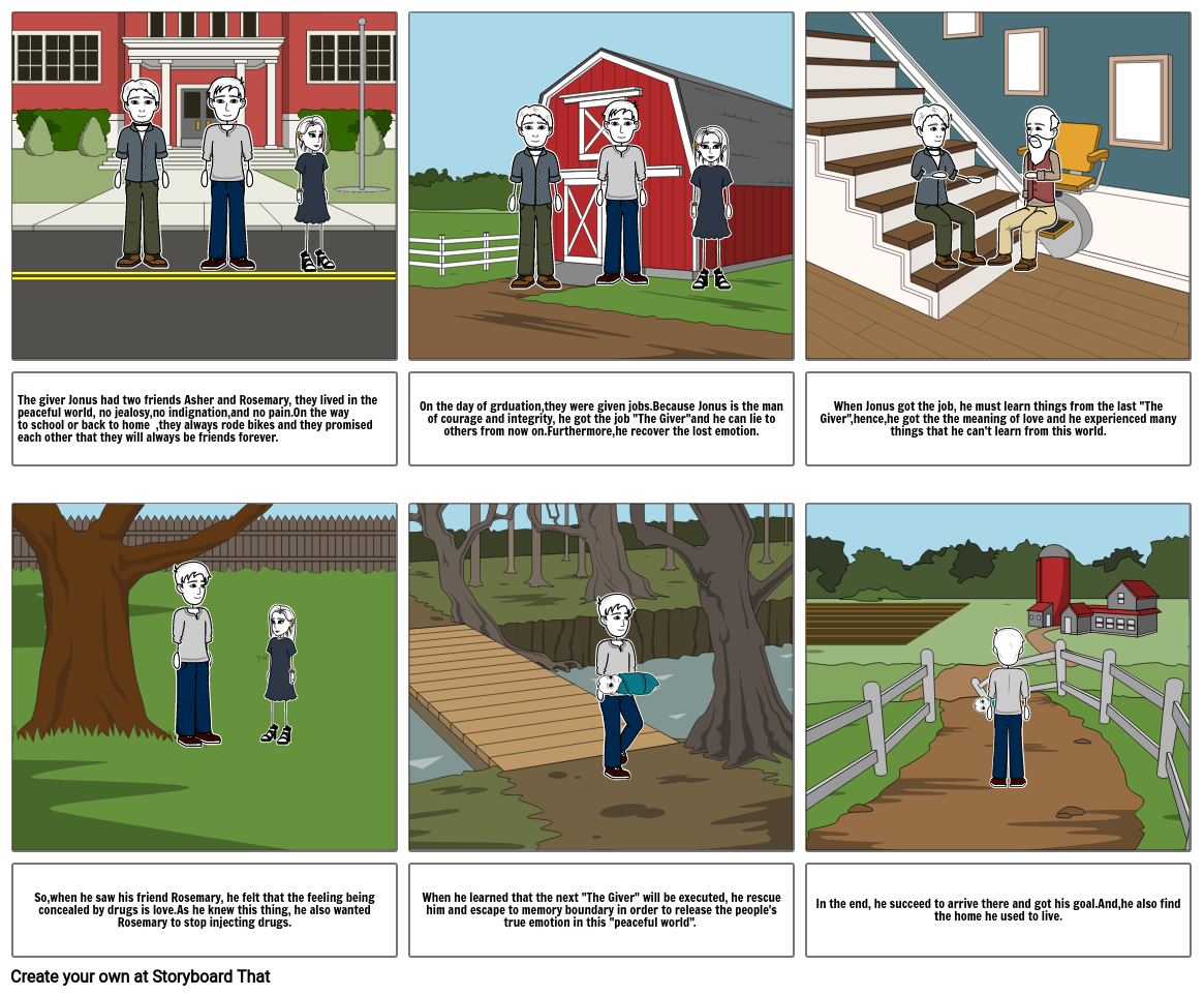 The Giver Storyboard par b4b43325