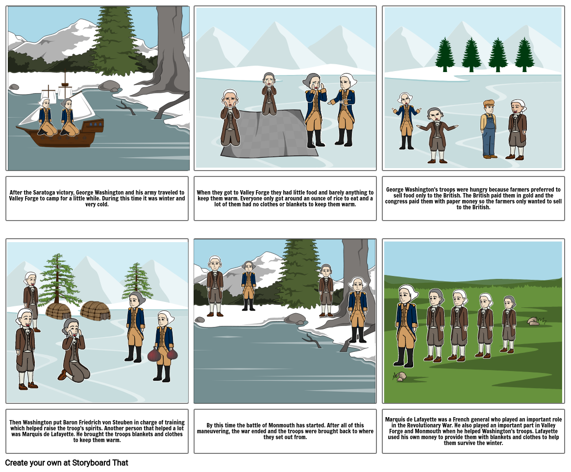 Valley Forge and Monmouth Storyboard