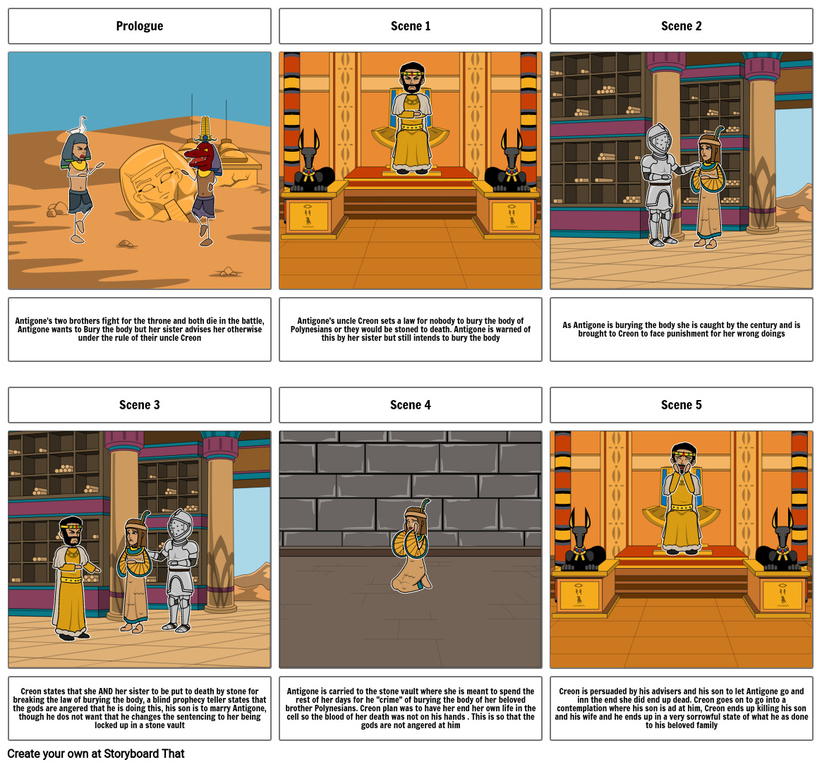 Antigone story board Раскадровка по b519b5d3