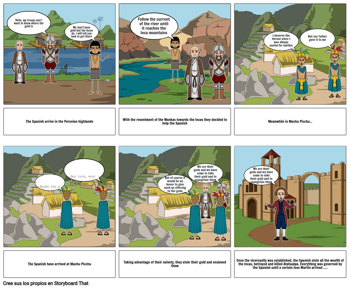 The Spanish Conquest Storyboard by b53a89d9