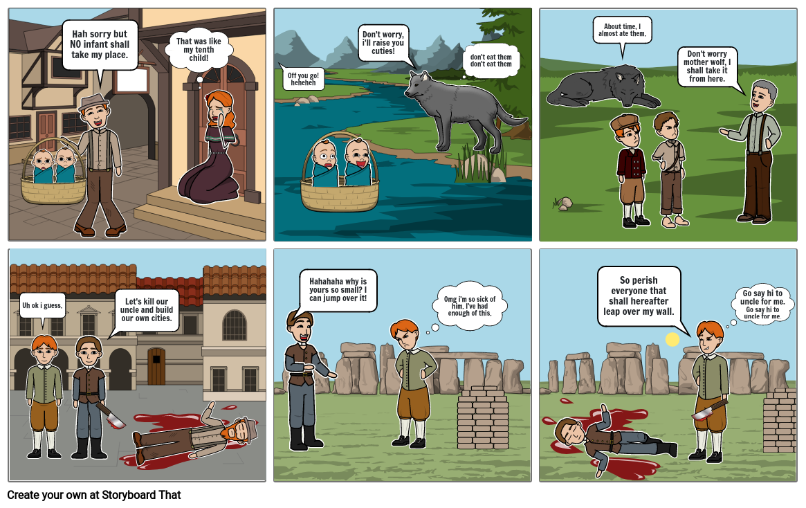 Romulus and Remus Storyboard by b5a92e42