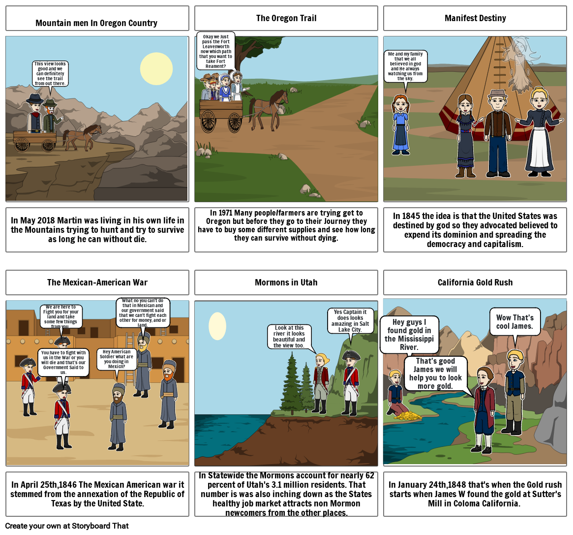 Julie Galdes&#39;s Westward Expansion Comic Strip