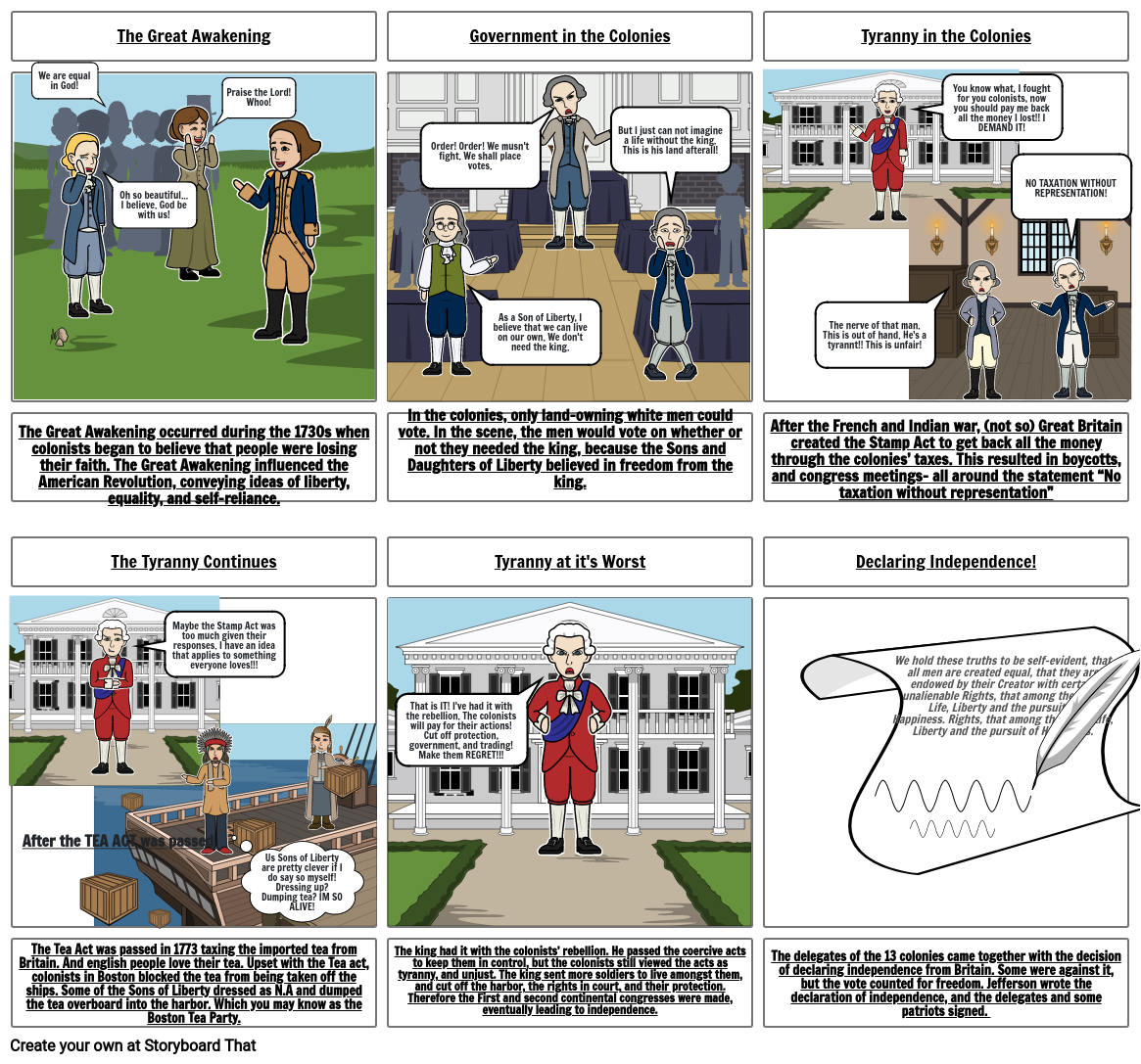 Caleah&#39;s Comic for History