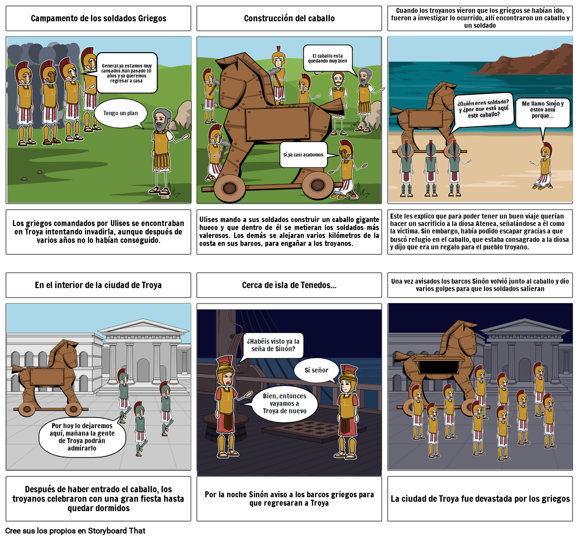 Guerra de Troia. Storyboard por e5ed5ba3