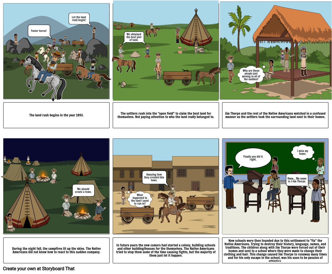 Land Rush Storyboard by b66a5e71