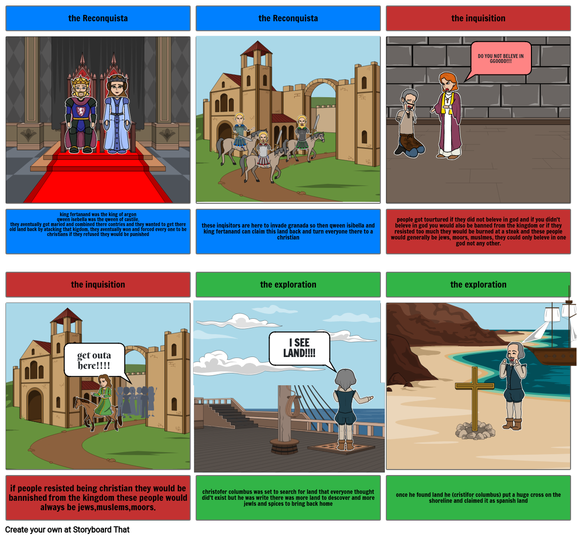 the basics of spanish history Storyboard by b6a8e403