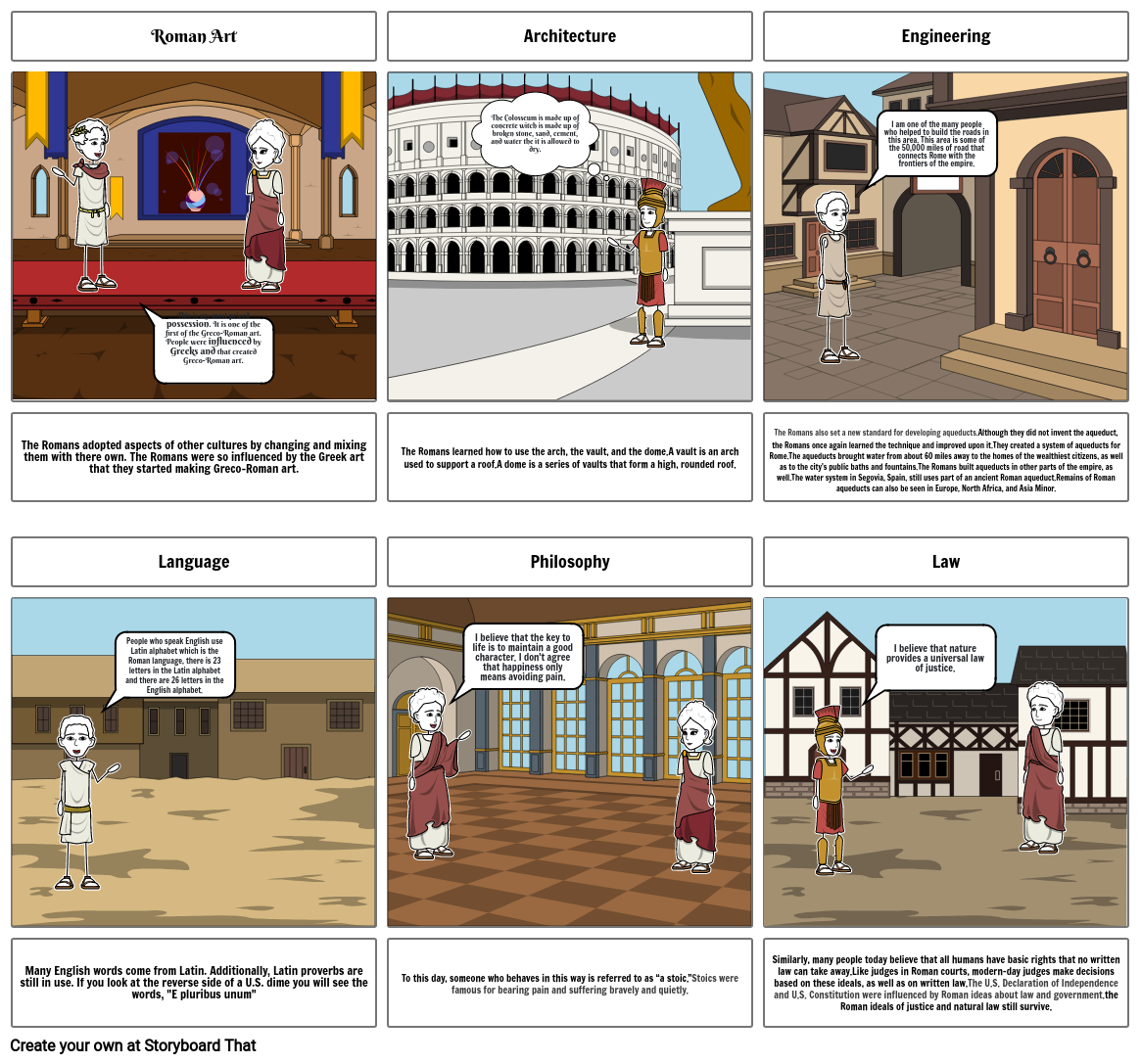 The Legacy of Rome in a Modern World Storyboard