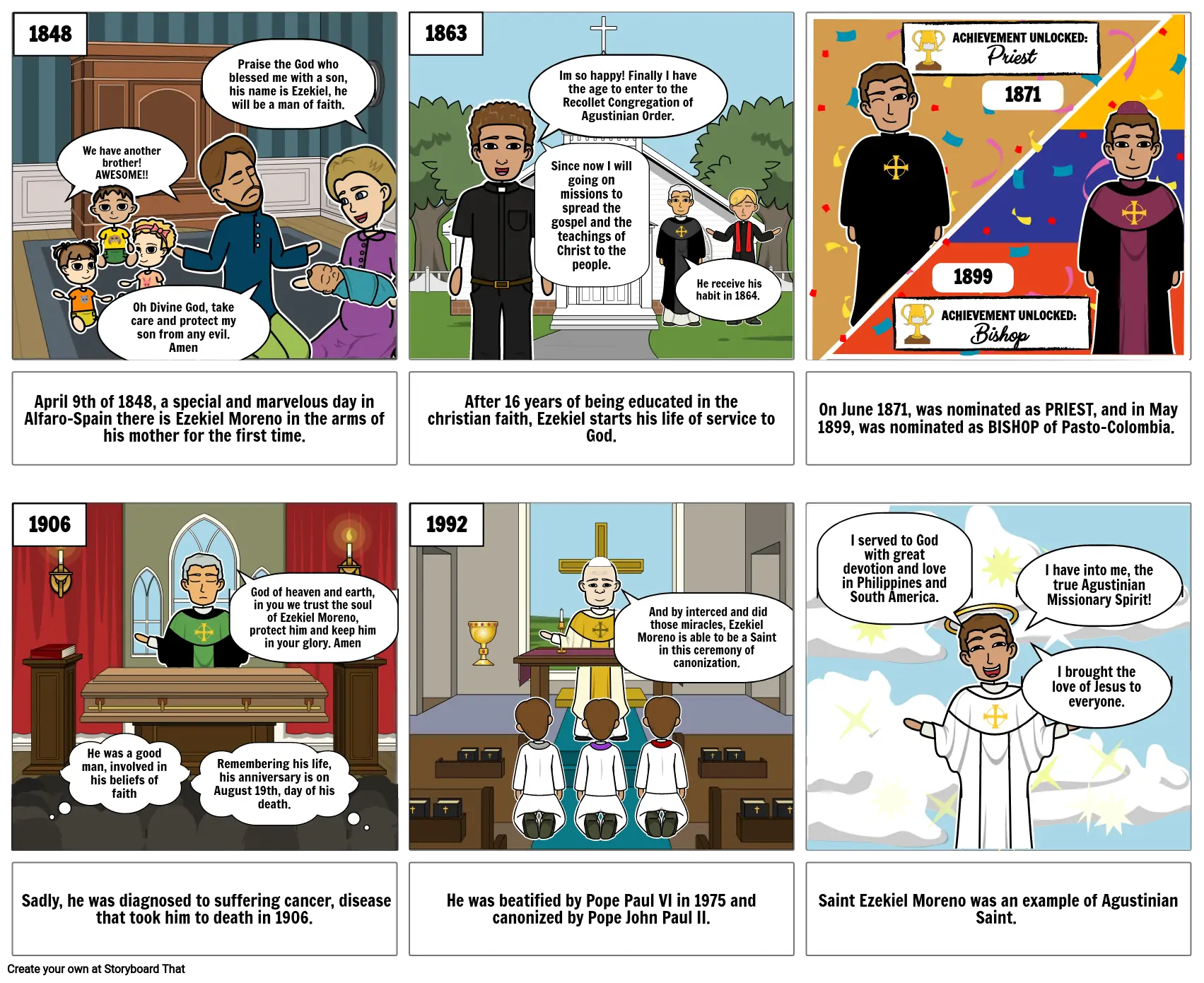 SAINT EZEQUIEL MORENO - COMIC STRIP