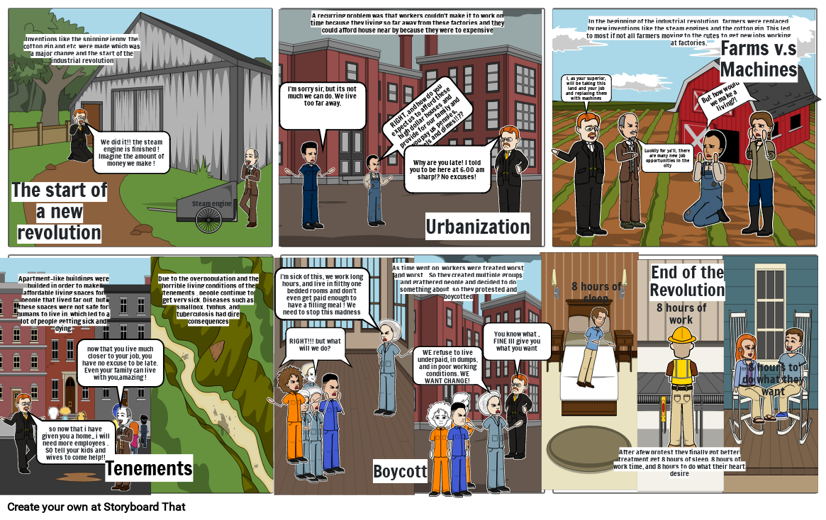 Industrial Revolution Storyboard by b703837e