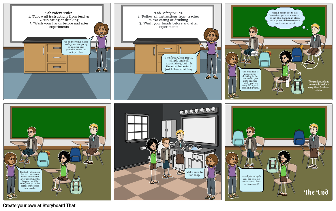 lab-safety-rules-storyboard-by-b7541723