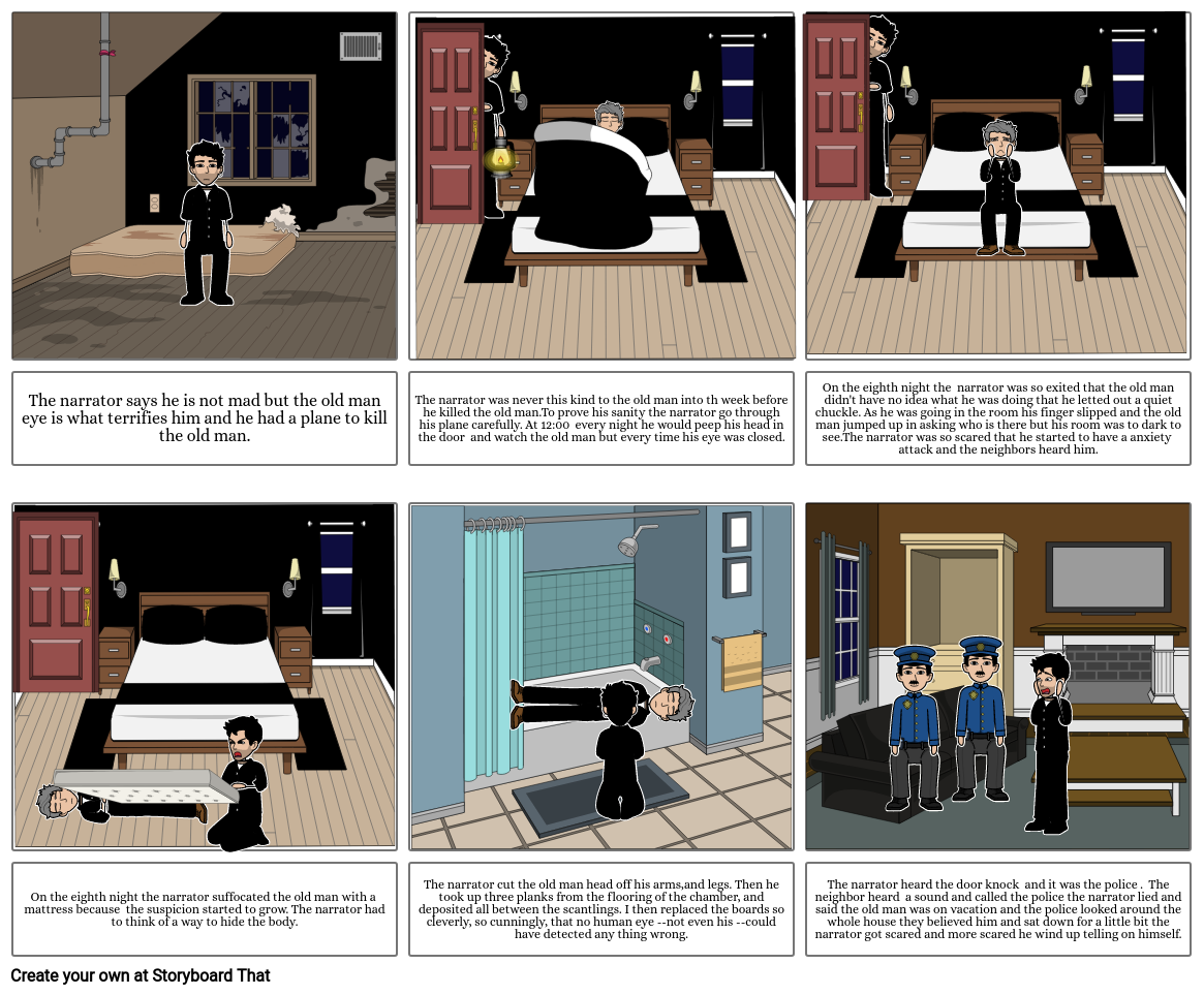 tell tale heart Storyboard por b75c8182