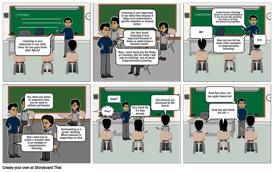 English Comic Strip Storyboard by b7940e23