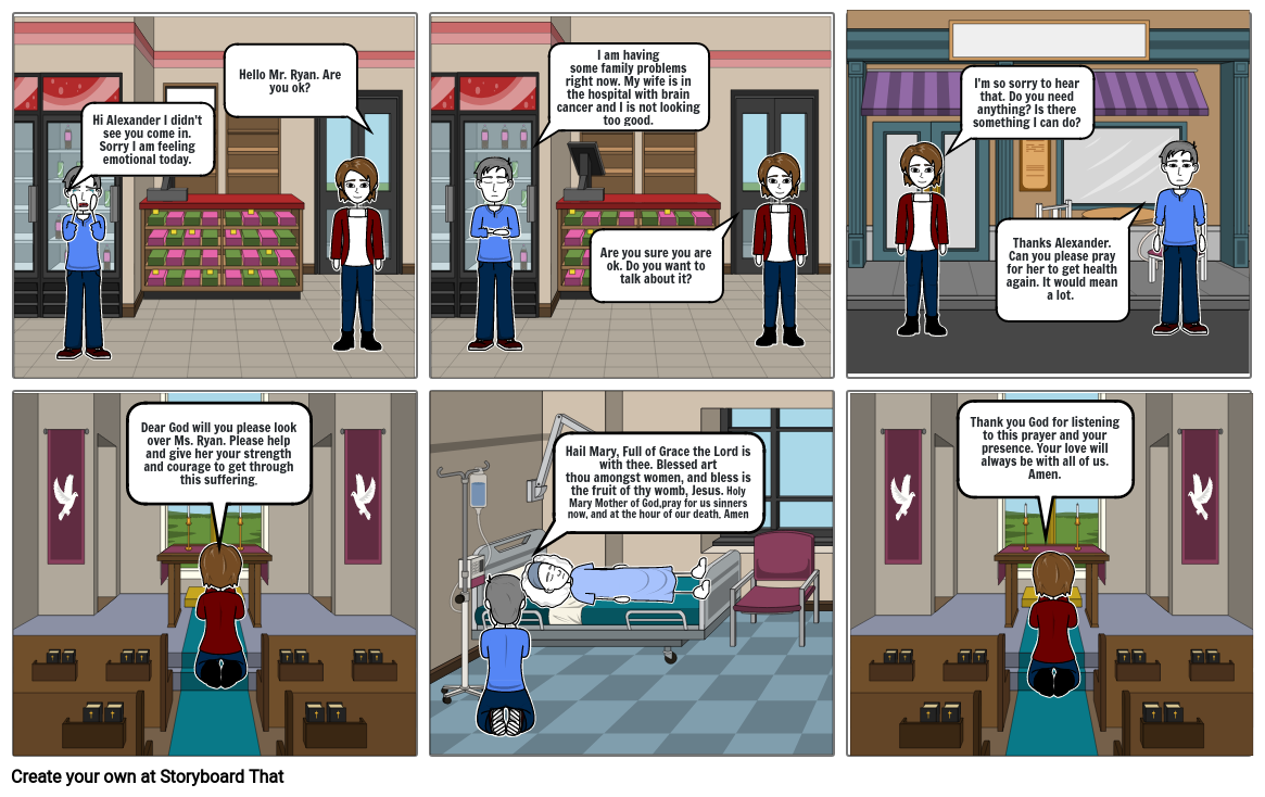 Religion Comic Strip Prayer Storyboard by b7a0d6e5