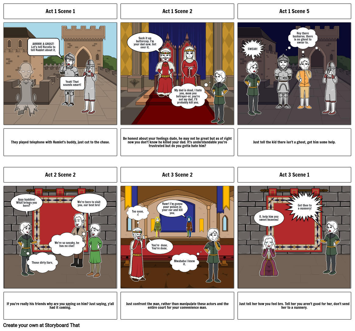 Hamlet's Lack of Communication Storyboard by b7d710e9