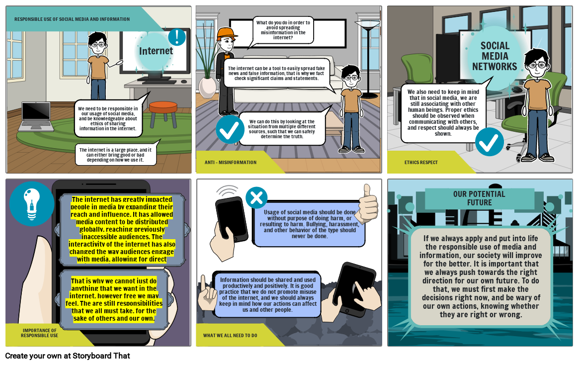 Responsible media user Storyboard by b7ee7cda