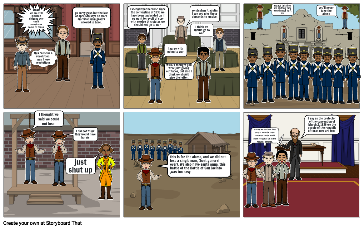 texas revolotion Storyboard por b808ad7f