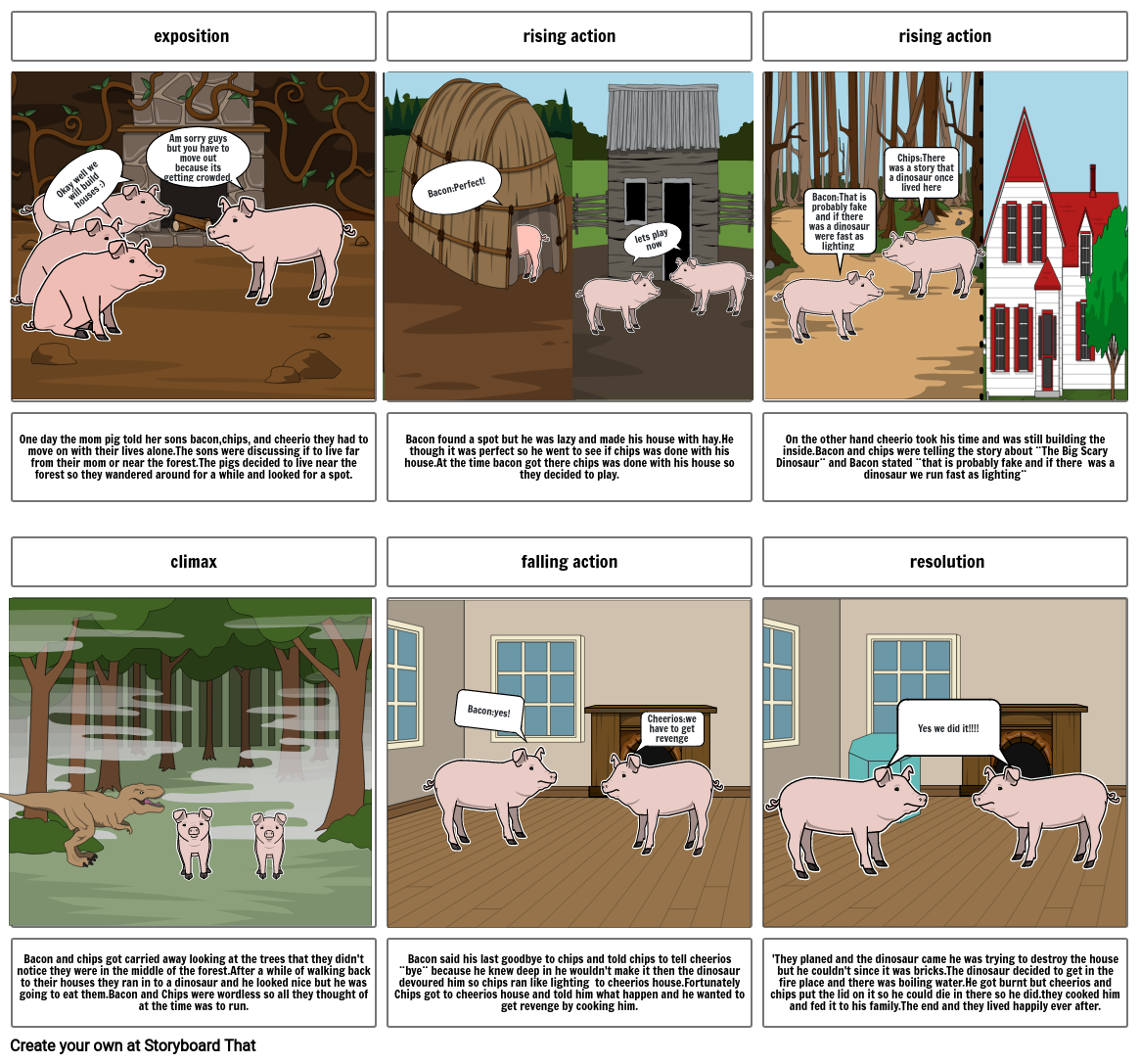 The Three Little Pigs Storyboard by b8303a69