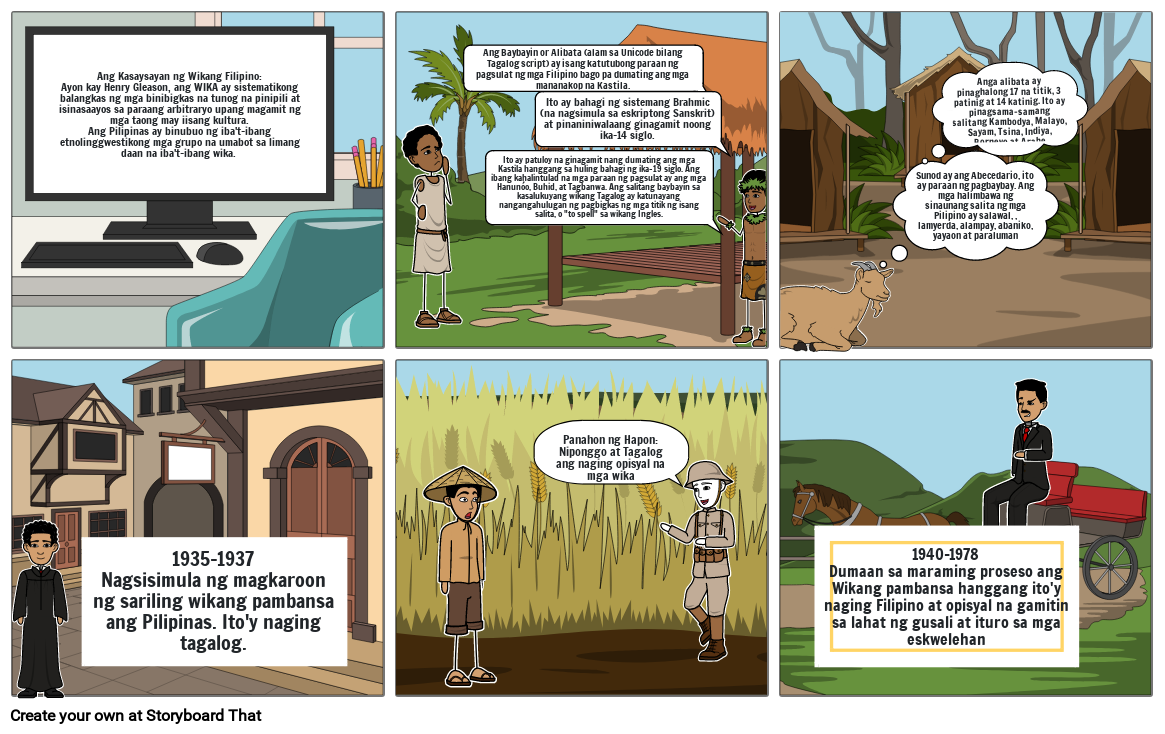 Kasaysayan Ng Wika Storyboard Por B88f4f7c