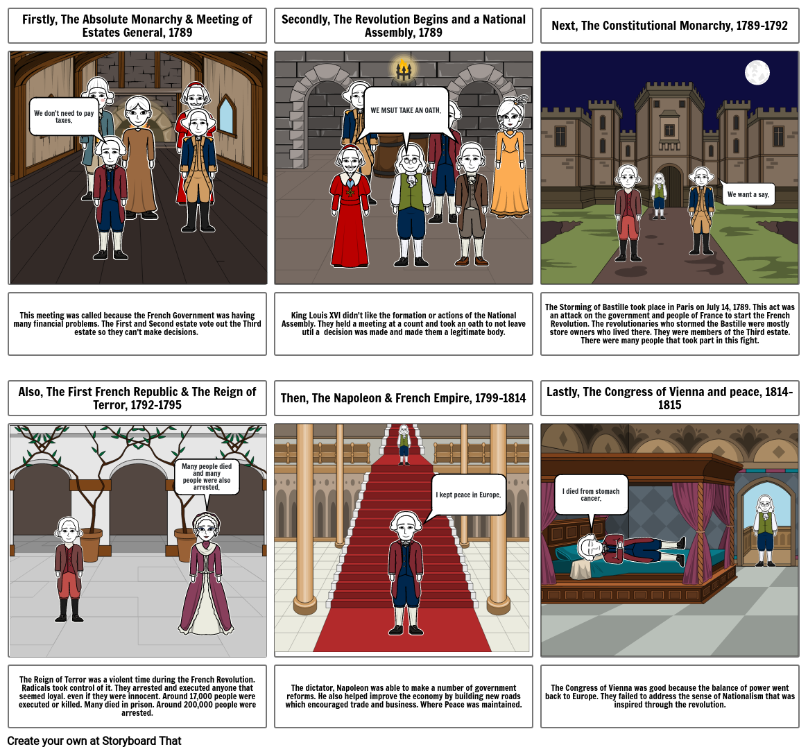 French Revolution Storybook Storyboard por b89e3469