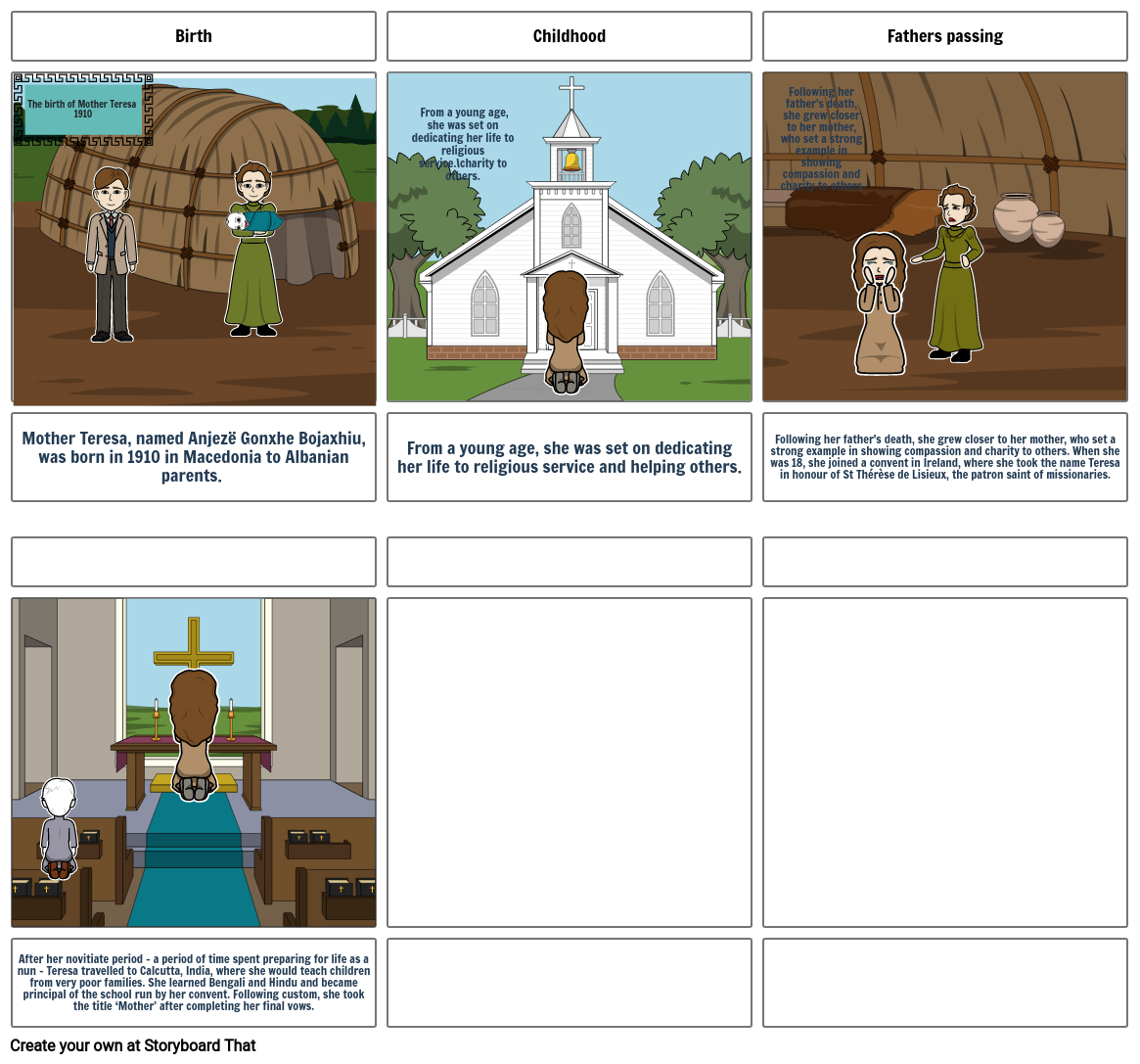 St Teresa Comic Strip Storyboard by b8d39233