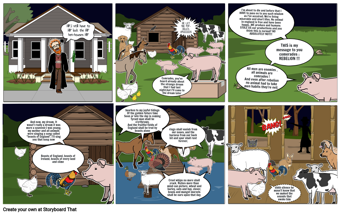 Animal farm Storyboard by b8d67603