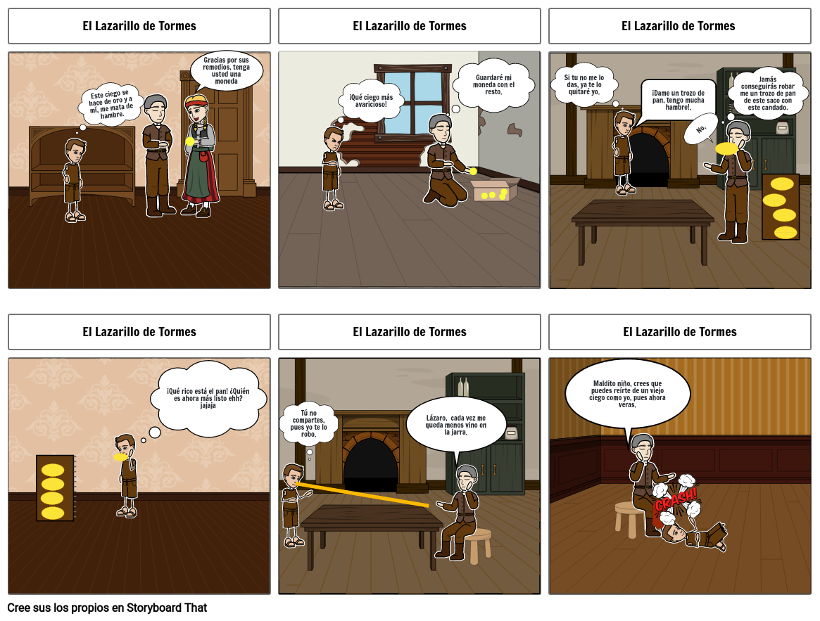 El Lazarillo De Tormes Storyboard By B8dd49be